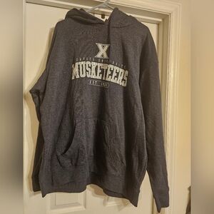 NWT Xavier Muskateers Dark Gray Hoodie. Size:XL 46/48.